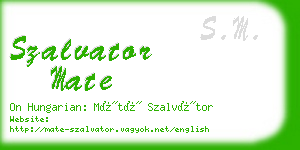 szalvator mate business card